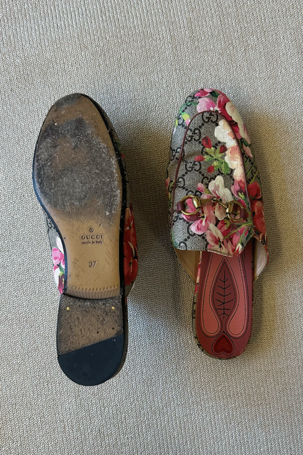 GUCCI Princetown Loafers Flowers Red | Luna Bags