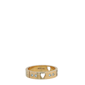 Gucci 18K Rose Gold GG Heart Diamond Ring 9 | Luna Bags