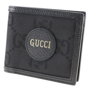 GUCCI Bifold Wallet 625574 canvas black off the grit mens Used | Luna Bags