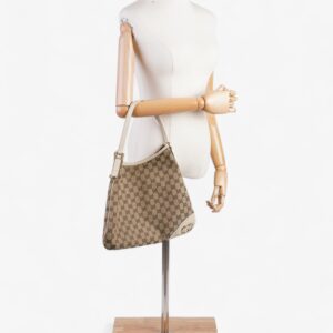 Gucci Shoulder Bag GG Supreme / Beige Canvas | Luna Bags