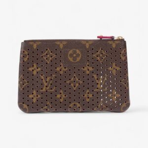 Louis Vuitton Perforated Pochette Plat Monogram / Fuschia Coated Canvas | Luna Bags