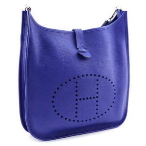 Hermes Bleu Royal Clemence Evelyne III GM | Luna Bags