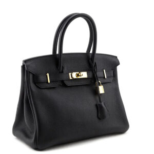 Hermes Black Clemence Birkin 30 | Luna Bags