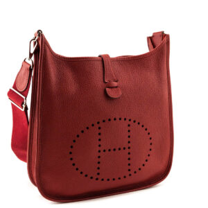 Hermes Rouge Hermes Clemence Evelyne III PM | Luna Bags