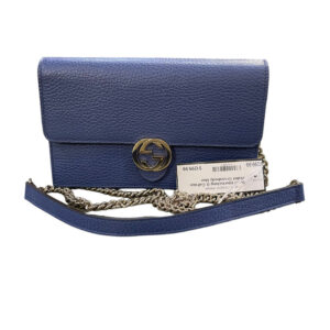 Gucci Interlocking G Calfskin Wallet Crossbody blue | Luna Bags