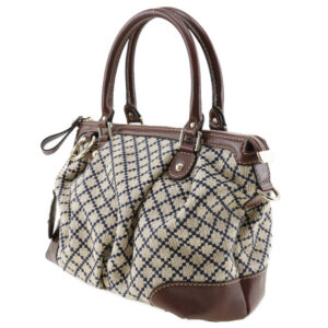 GUCCI Handbag 247902 Canvas, Leather Brown, Navy Diamante Sukey Women Used | Luna Bags