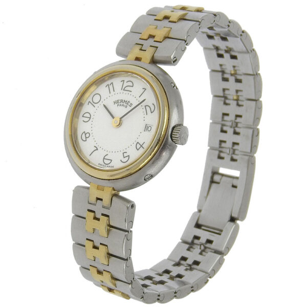 HERMES Watches Quartz Stainless Steel , Plated Gold Silver Profile date White dial | Luna Bags