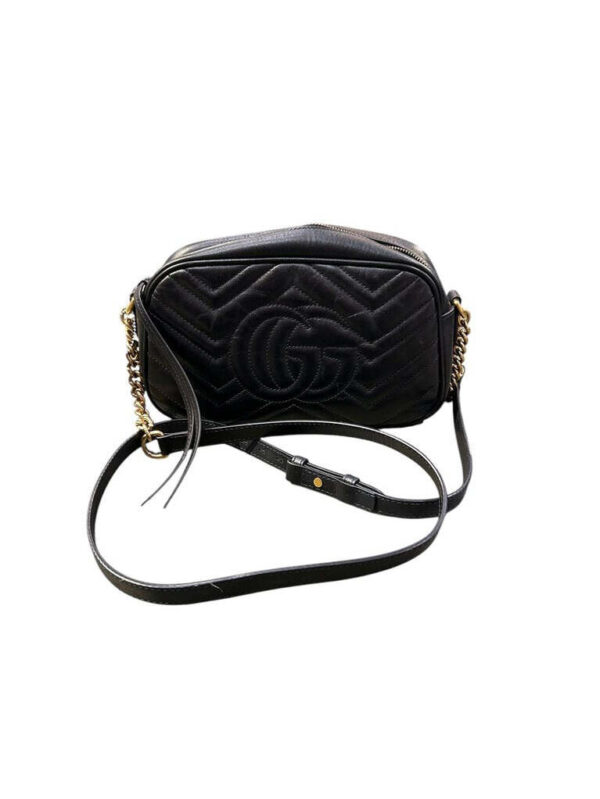 Gucci GG Marmont small shoulder bag black | Luna Bags