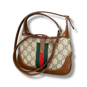 Gucci Mini Jackie Bag canvas leather tan | Luna Bags