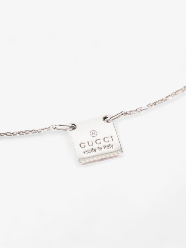 Gucci Logo Pendant Necklace Silver Silver Sterling | Luna Bags