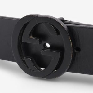 Gucci GG Belt Black Leather | Luna Bags