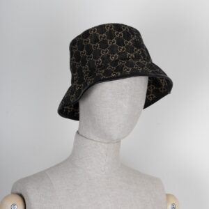 GUCCI Supreme GG Bucket Hat Denim Black | Luna Bags