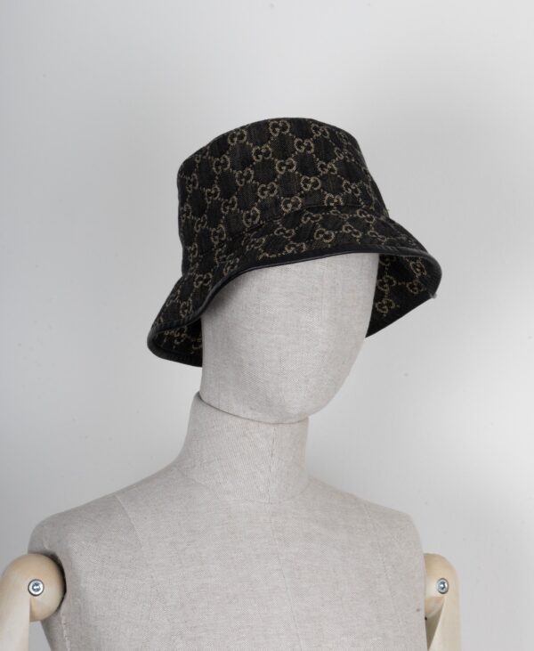 GUCCI Supreme GG Bucket Hat Denim Black | Luna Bags