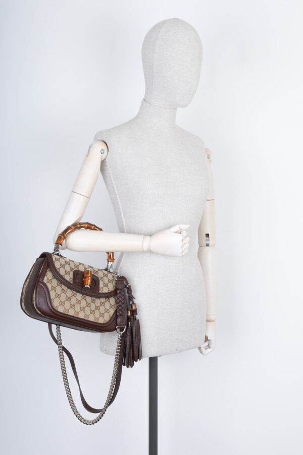 GUCCI Bamboo Top Handle Bag Canvas | Luna Bags
