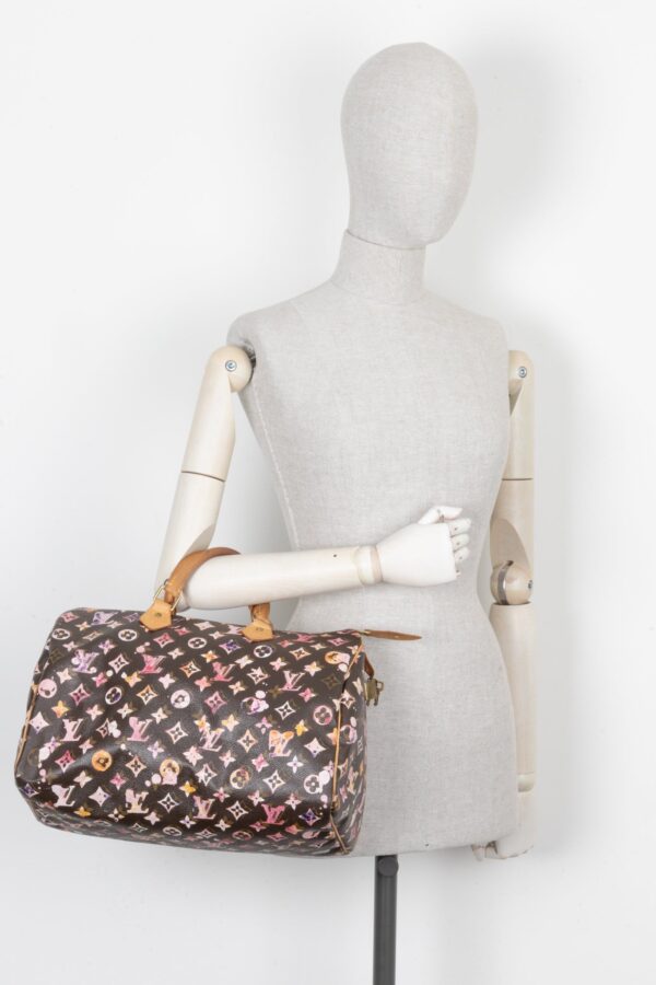LOUIS VUITTON Speedy 35 Richard Prince Watercolor Aquarelle MNG | Luna Bags