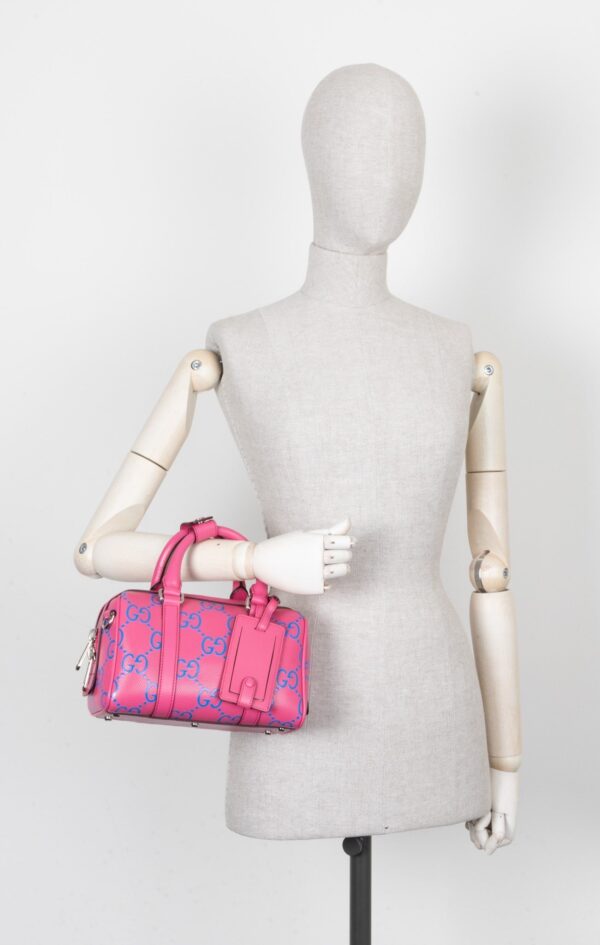 GUCCI Giant GG Mini Duffle Bag Pink Blue | Luna Bags