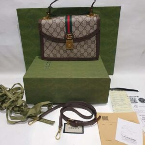 Gucci Ophidia Top Handle with web Handbag | Luna Bags