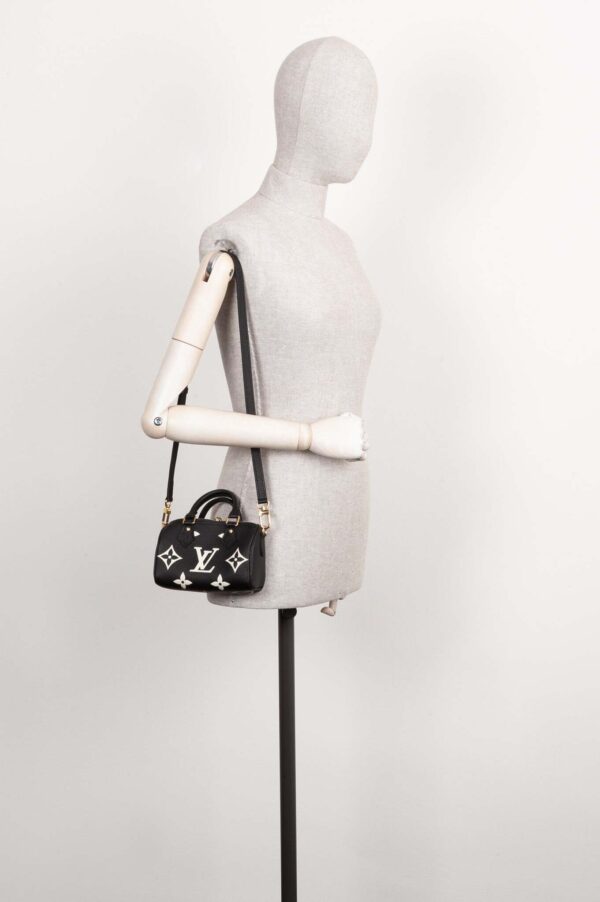 LOUIS VUITTON Nano Speedy Bicolor Empreinte Black | Luna Bags