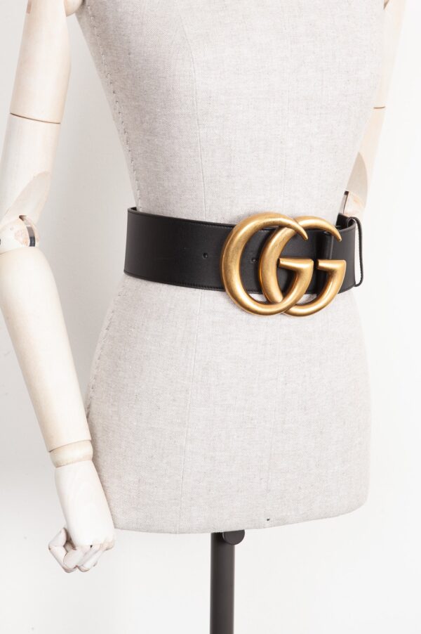 GUCCI Big GG Waist Belt Black | Luna Bags