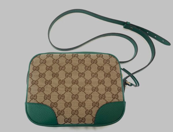 Gucci Canvas Supreme Camera Bag Emerald Green | Luna Bags