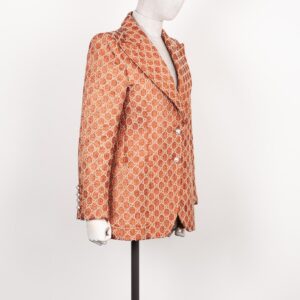 GUCCI GG Structured Lurex Blazer Orange | Luna Bags