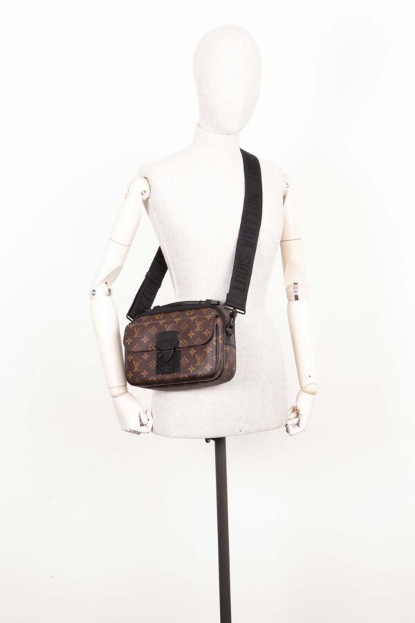 LOUIS VUITTON S Lock Messenger Bag Macassar Canvas | Luna Bags