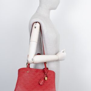 LOUIS VUITTON Montaigne MM Bag Empreinte Red | Luna Bags