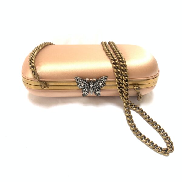 Gucci Broadway Butterfly Handbag Clutch in Apricot Pink | Luna Bags