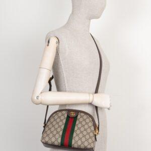 GUCCI Ophidia Dome Shoulder Bag GG Coated Canvas | Luna Bags