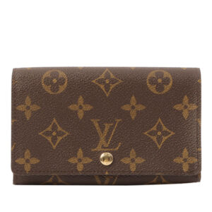 Louis Vuitton 2002 Made Canvas Monogram Porte Monnaie Billets Tresor Brown | Luna Bags