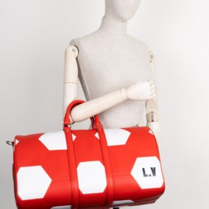 LOUIS VUITTON Keepall 50 Fifa World Cup Epi Red & White | Luna Bags