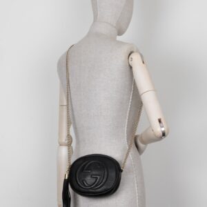GUCCI Disco Round Tassel Crossbody Bag Black | Luna Bags