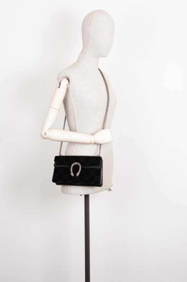 GUCCI Dionysus Bag Small Velvet Black | Luna Bags