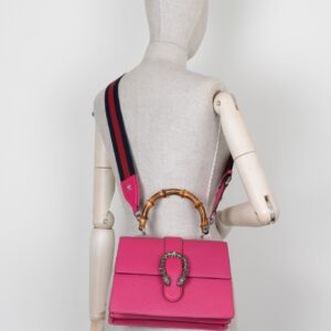 GUCCI Dionysus Medium Bamboo Top Handle Bag Pink | Luna Bags