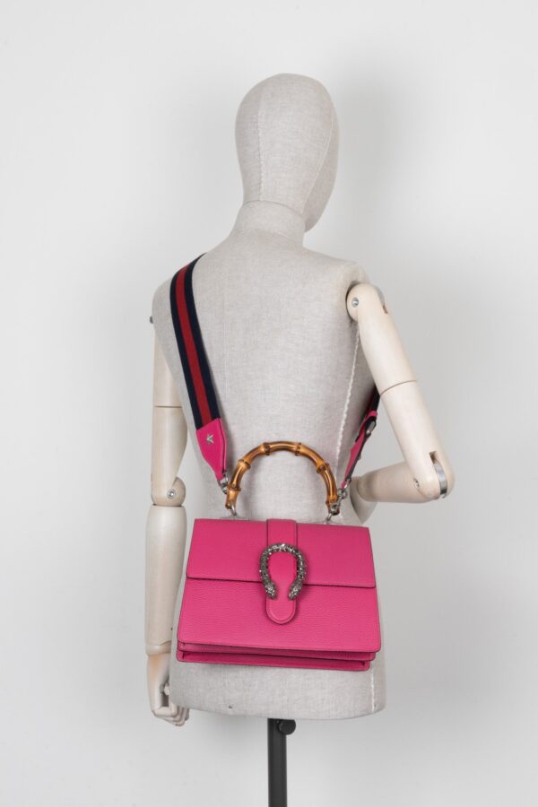 GUCCI Dionysus Medium Bamboo Top Handle Bag Pink | Luna Bags