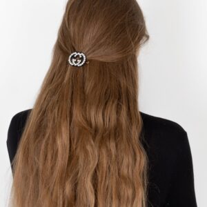 GUCCI GG Hairclip Black Crystals | Luna Bags