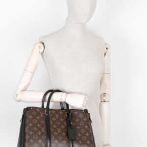 LOUIS VUITTON Soufflot MM Handbag MNG Canvas | Luna Bags
