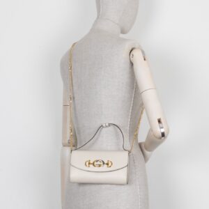 GUCCI Zumi Top Handle Wallet On Chain White | Luna Bags