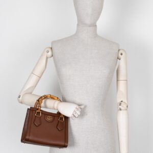 GUCCI Mini Diana Bag Brown | Luna Bags