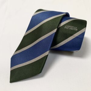 Gucci Amoure Striped Neck Tie in Green and Blue | Luna Bags