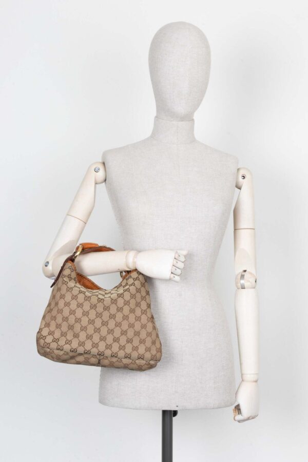GUCCI GG Supreme Horsebit Mini Hobo | Luna Bags