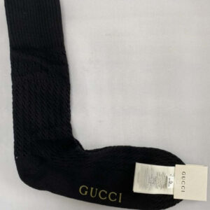Gucci Boutique Knit Knee High Socks with GG Logos in Black | Luna Bags