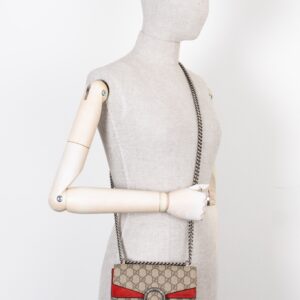 GUCCI Mini Dionysus Bag GG Supreme Red | Luna Bags