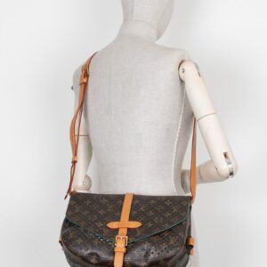 LOUIS VUITTON Saumur 30 Laserprint Bag MNG Canvas | Luna Bags