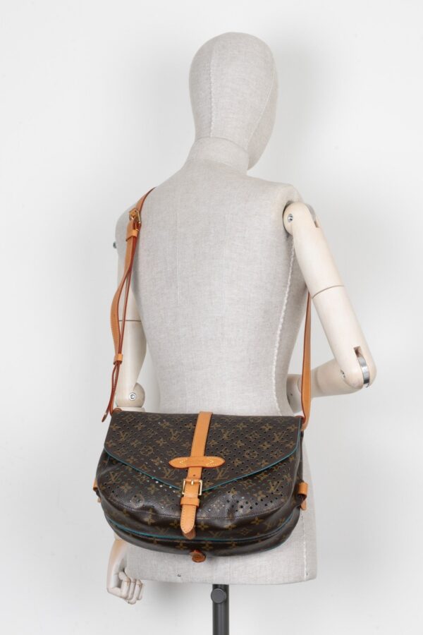 LOUIS VUITTON Saumur 30 Laserprint Bag MNG Canvas | Luna Bags