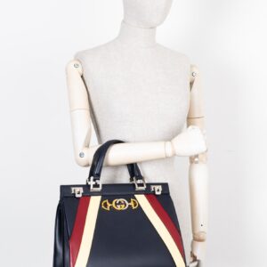 GUCCI Zumi Top Handle Bag Blue | Luna Bags
