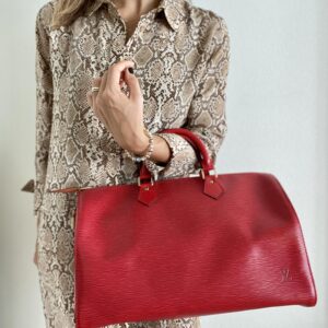 LOUIS VUITTON SPEEDY 40 RED EPI LEATHER – VINTAGE | Luna Bags