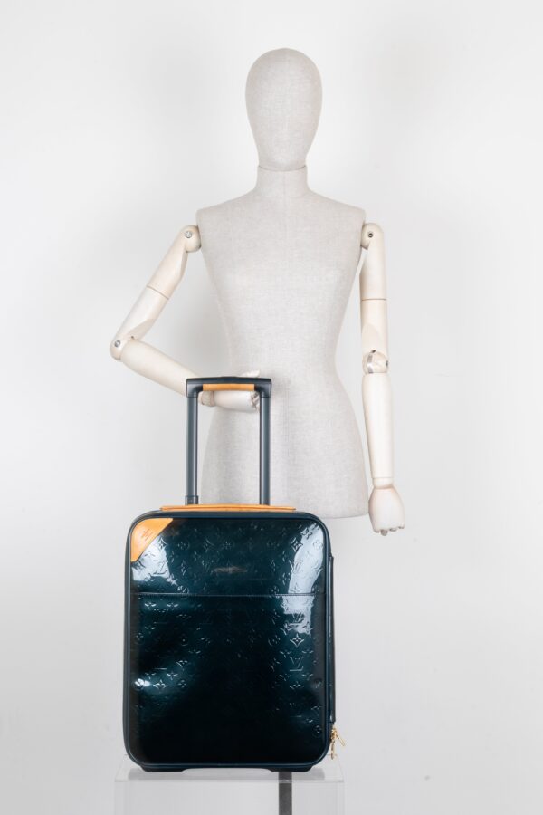 LOUIS VUITTON Pegase 45 Suitcase Vernis Green | Luna Bags