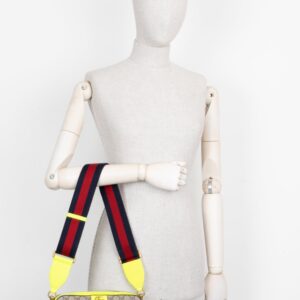 GUCCI Small Ophidia Crossbody Bag Neon Yellow Supreme Canvas | Luna Bags
