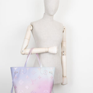 LOUIS VUITTON Neverfull MM Sunrise MNG Pink Blue | Luna Bags